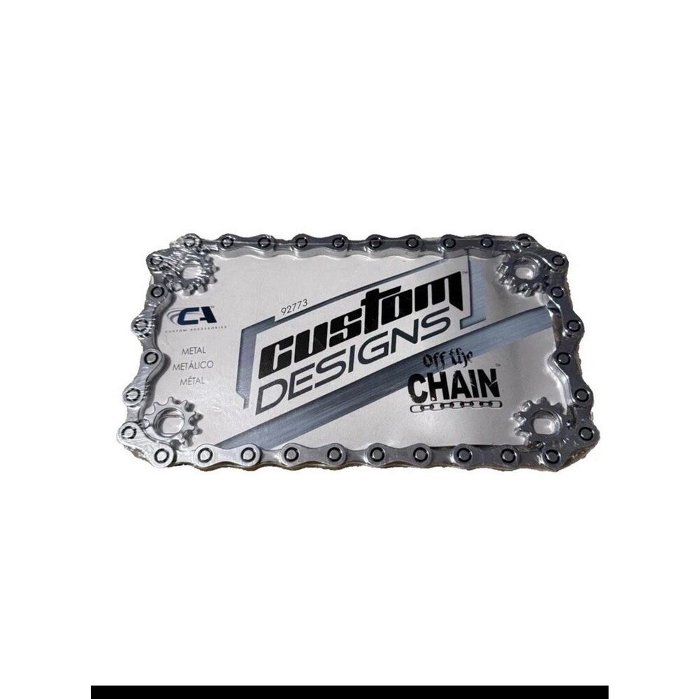Motorcycle License Plate Frame Bicycle Chain Metal Custom Designs
